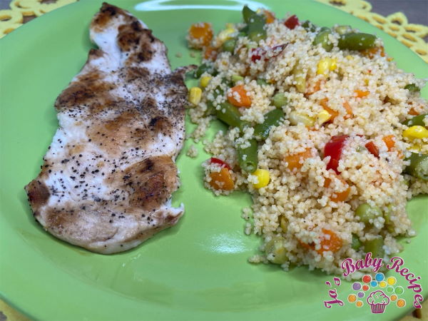 Couscous with Mexican baby vegetables