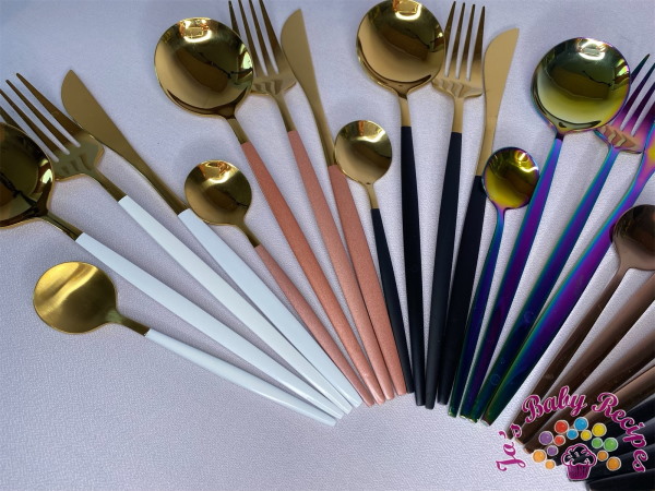 4-piece cutlery set, multicolored, stainless steel, 4PiecesSet-Rainbow
